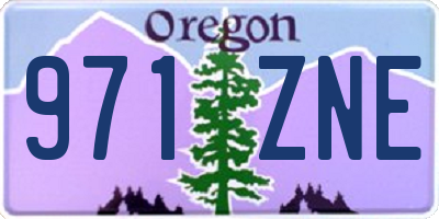 OR license plate 971ZNE