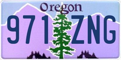 OR license plate 971ZNG