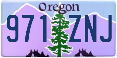 OR license plate 971ZNJ