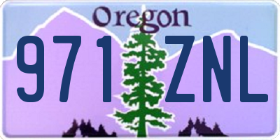 OR license plate 971ZNL