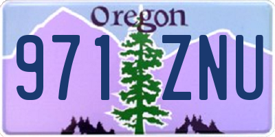 OR license plate 971ZNU