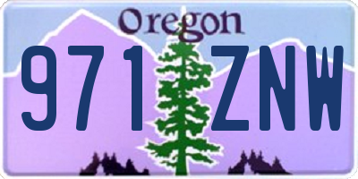 OR license plate 971ZNW