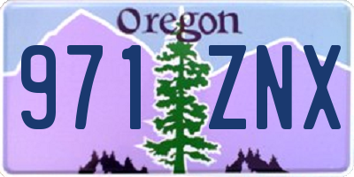OR license plate 971ZNX