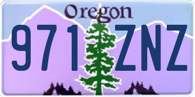 OR license plate 971ZNZ