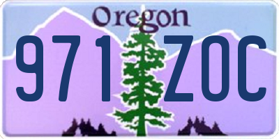 OR license plate 971ZOC