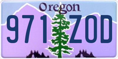 OR license plate 971ZOD