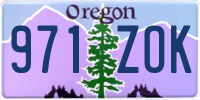 OR license plate 971ZOK