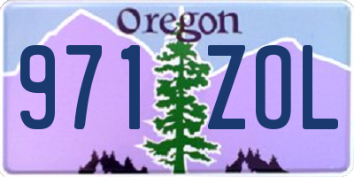 OR license plate 971ZOL