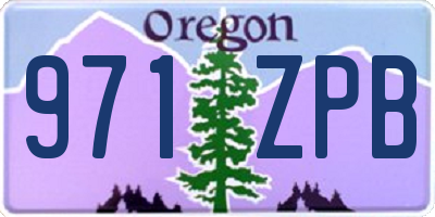 OR license plate 971ZPB
