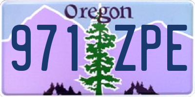 OR license plate 971ZPE