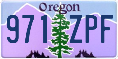 OR license plate 971ZPF
