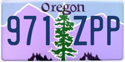 OR license plate 971ZPP