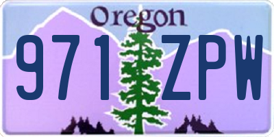 OR license plate 971ZPW