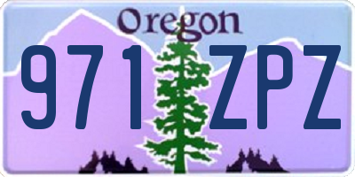 OR license plate 971ZPZ