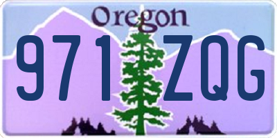 OR license plate 971ZQG