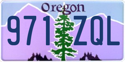 OR license plate 971ZQL