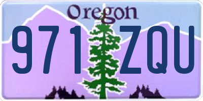 OR license plate 971ZQU