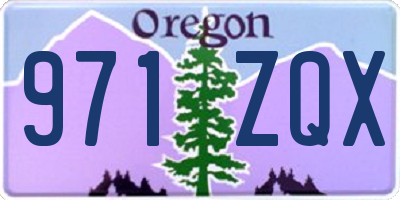 OR license plate 971ZQX