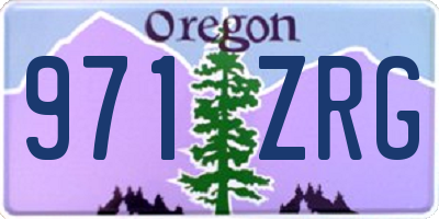 OR license plate 971ZRG