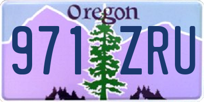 OR license plate 971ZRU