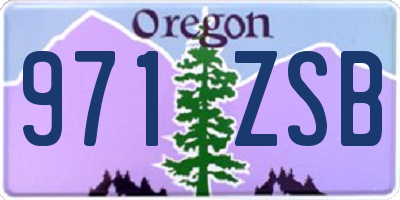 OR license plate 971ZSB
