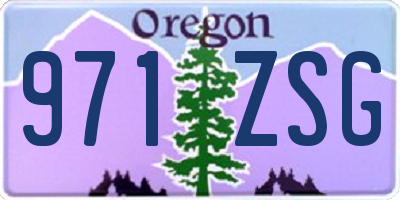 OR license plate 971ZSG