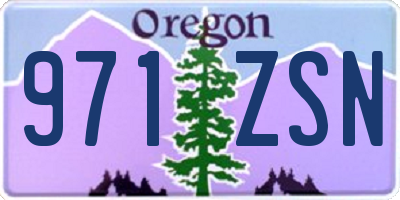 OR license plate 971ZSN