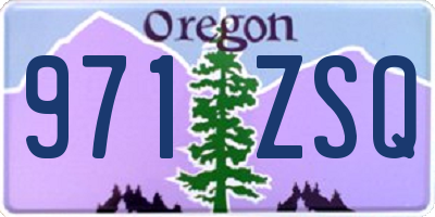 OR license plate 971ZSQ