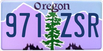 OR license plate 971ZSR