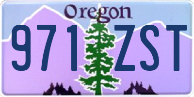 OR license plate 971ZST