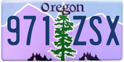 OR license plate 971ZSX