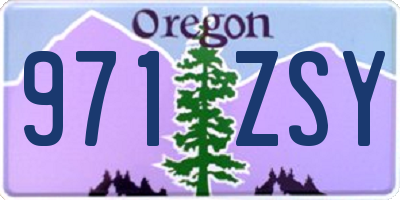 OR license plate 971ZSY