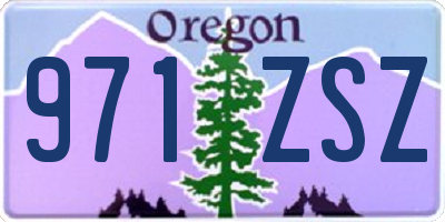 OR license plate 971ZSZ