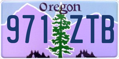 OR license plate 971ZTB