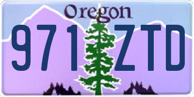 OR license plate 971ZTD