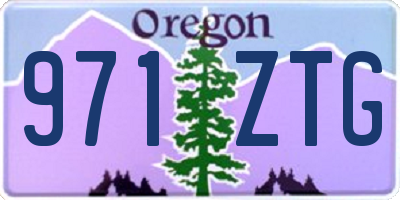 OR license plate 971ZTG