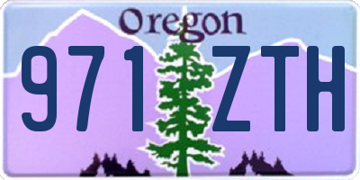 OR license plate 971ZTH