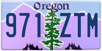 OR license plate 971ZTM