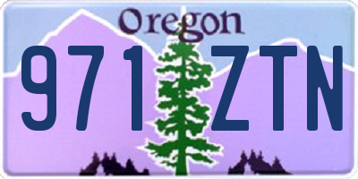 OR license plate 971ZTN