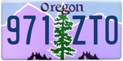 OR license plate 971ZTO