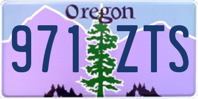 OR license plate 971ZTS