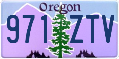 OR license plate 971ZTV