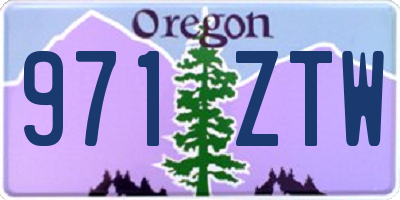 OR license plate 971ZTW