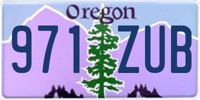 OR license plate 971ZUB
