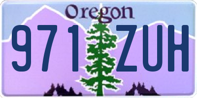 OR license plate 971ZUH