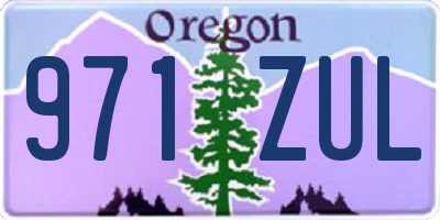 OR license plate 971ZUL