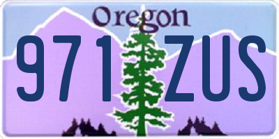 OR license plate 971ZUS
