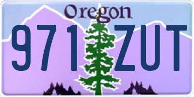 OR license plate 971ZUT