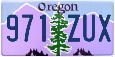 OR license plate 971ZUX