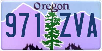 OR license plate 971ZVA